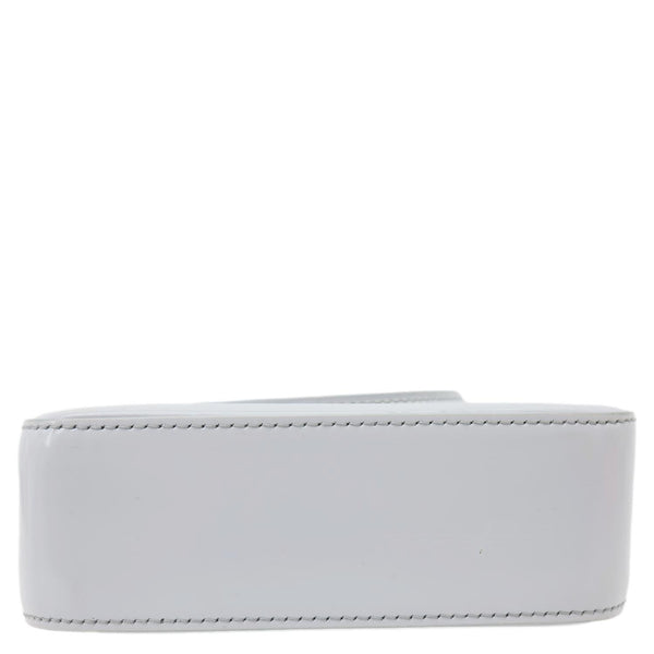 PRADA Mini Spazzolato Leather Tote Bag Grey