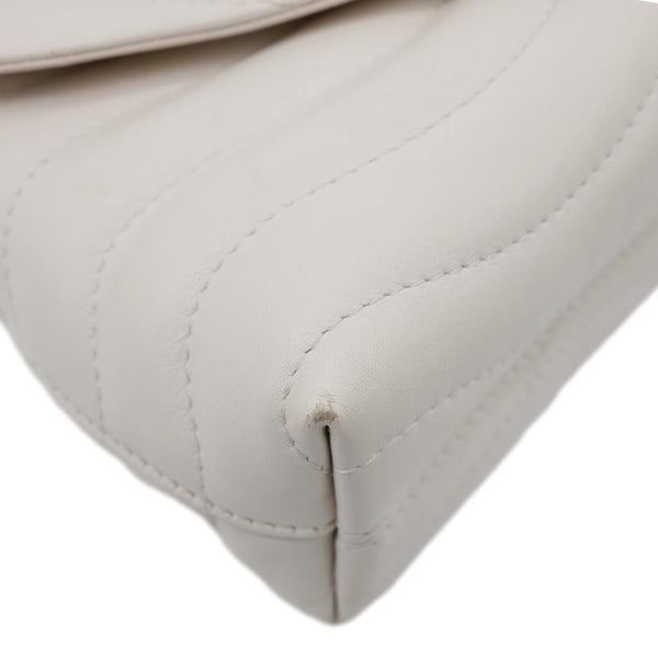 LOUIS VUITTON New Wave Chain MM Calfskin Leather Shoulder Bag Off White