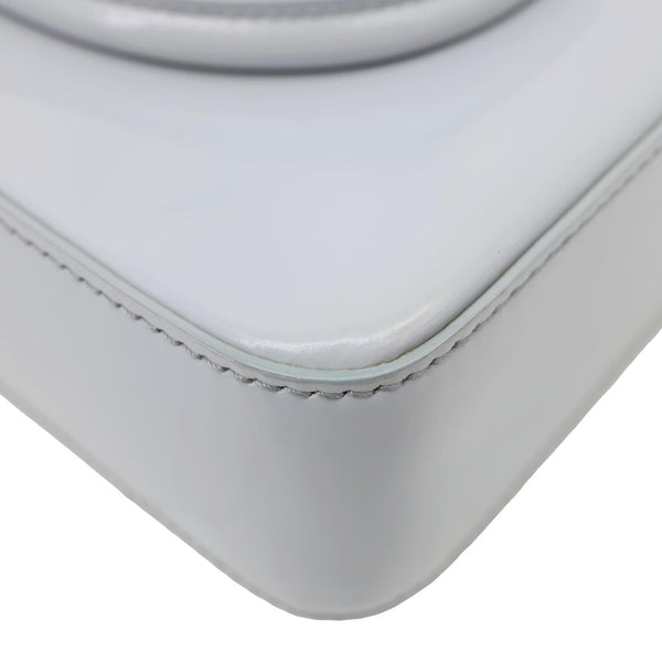 PRADA Mini Spazzolato Leather Tote Bag Grey