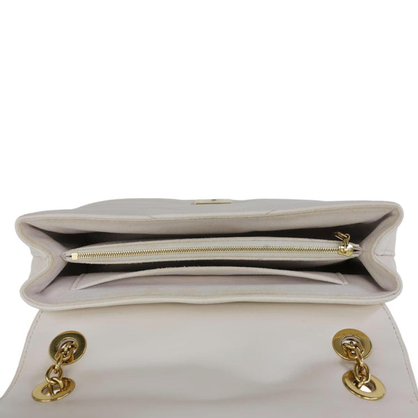 LOUIS VUITTON New Wave Chain MM Calfskin Leather Shoulder Bag Off White