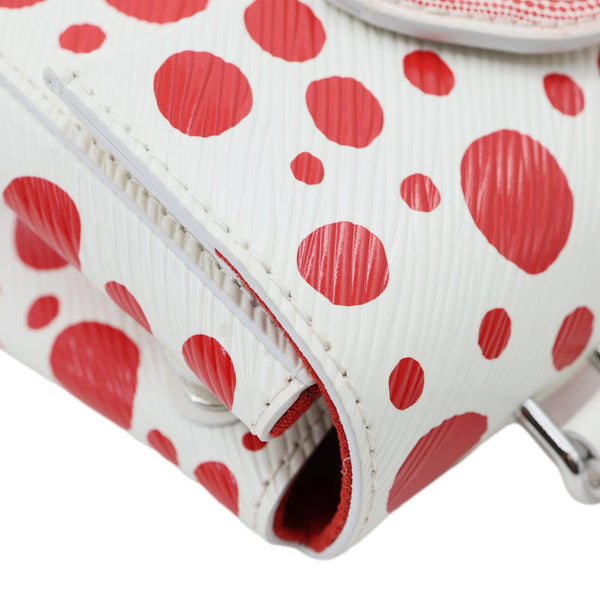 LOUIS VUITTON LV x YK Cluny Mini Monogram Kusama Epi Leather Shoulder Bag Red