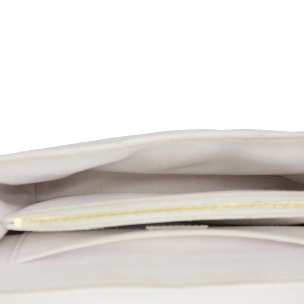 LOUIS VUITTON New Wave Chain MM Calfskin Leather Shoulder Bag Off White