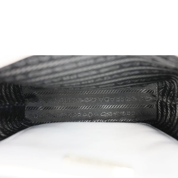 PRADA Mini Spazzolato Leather Tote Bag Grey