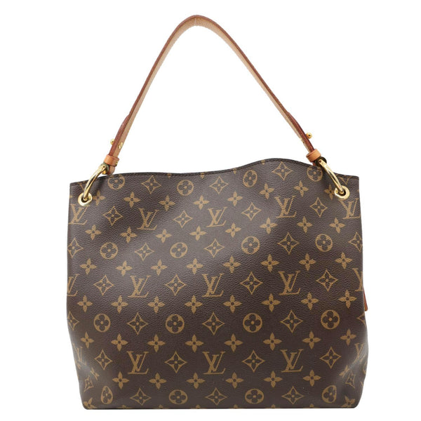 LOUIS VUITTON Graceful PM Monogram Canvas Hobo Bag Brown