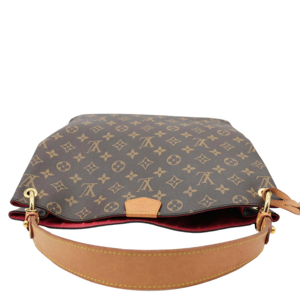 LOUIS VUITTON Graceful PM Monogram Canvas Hobo Bag Brown