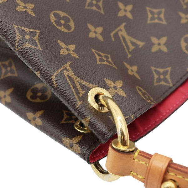 LOUIS VUITTON Graceful PM Monogram Canvas Hobo Bag Brown