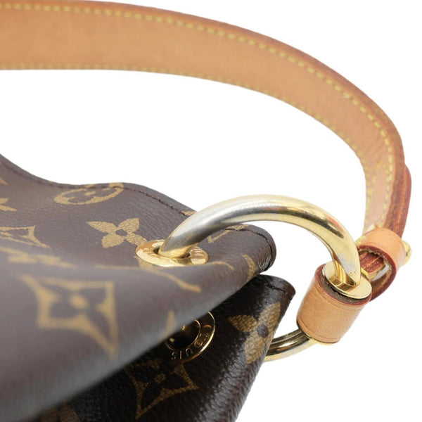 LOUIS VUITTON Graceful PM Monogram Canvas Hobo Bag Brown
