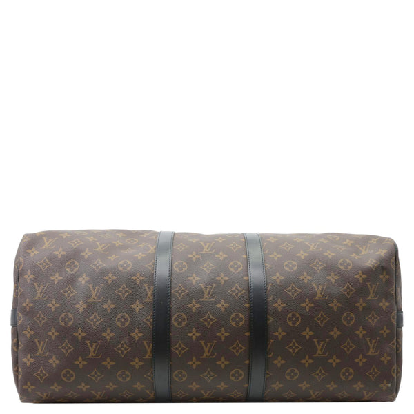 LOUIS VUITTON Keepall 55 Bandouliere Monogram Canvas Travel Bag Black