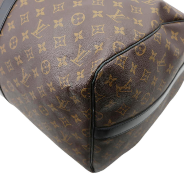 LOUIS VUITTON Keepall 55 Bandouliere Monogram Canvas Travel Bag Black