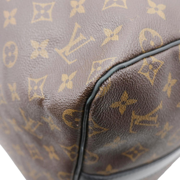 LOUIS VUITTON Keepall 55 Bandouliere Monogram Canvas Travel Bag Black