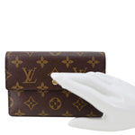 LOUIS VUITTON Porte Tresor Etui Papiers Monogram Canvas Wallet Brown