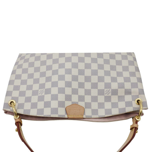 LOUIS VUITTON Graceful PM Damier Azur Tote Bag Rose Ballerine