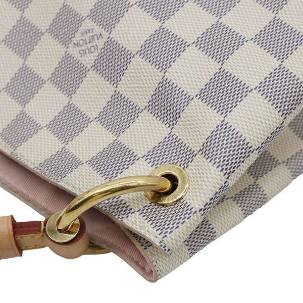 LOUIS VUITTON Graceful PM Damier Azur Tote Bag Rose Ballerine