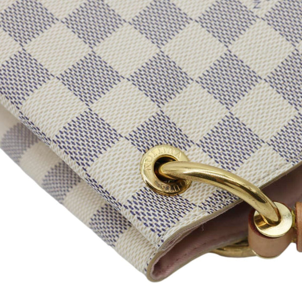 LOUIS VUITTON Graceful PM Damier Azur Tote Bag Rose Ballerine