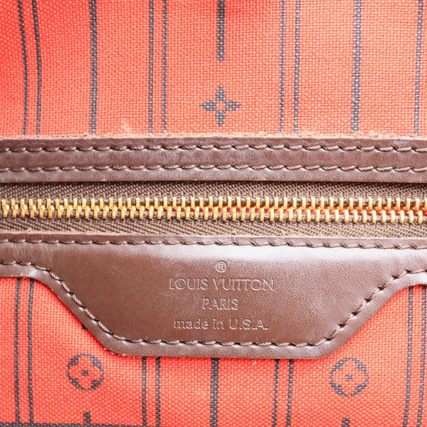 LOUIS VUITTON Neverfull GM Damier Ebene Shoulder Bag Brown