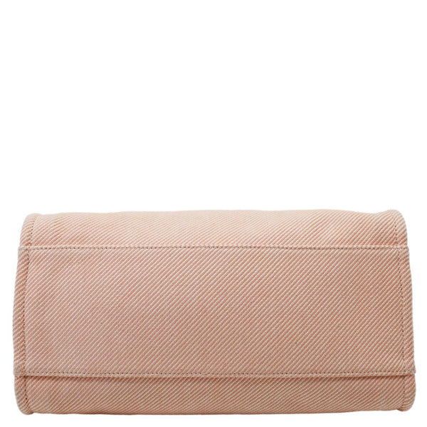CHANEL Deauville Mixed Fibers Calfskin Leather Tote Bag Peach