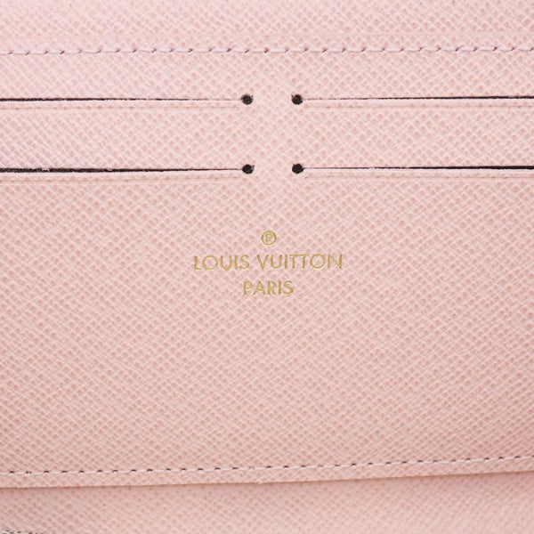 LOUIS VUITTON Clemence Damier Azur Wallet Rose Ballerine