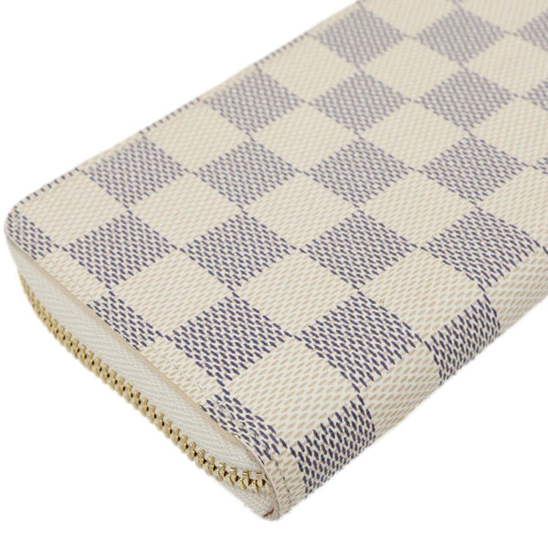 LOUIS VUITTON Clemence Damier Azur Wallet Rose Ballerine