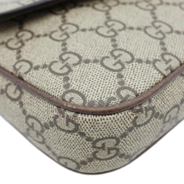 GUCCI Ophidia Envelope GG Supreme Canvas Web Shoulder Bag Beige 764961