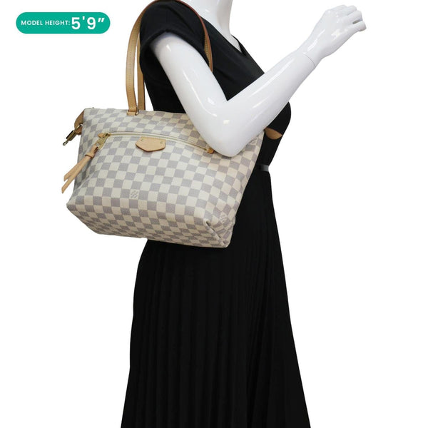 LOUIS VUITTON Iena PM Damier Azur Shoulder Bag Rose Ballerine