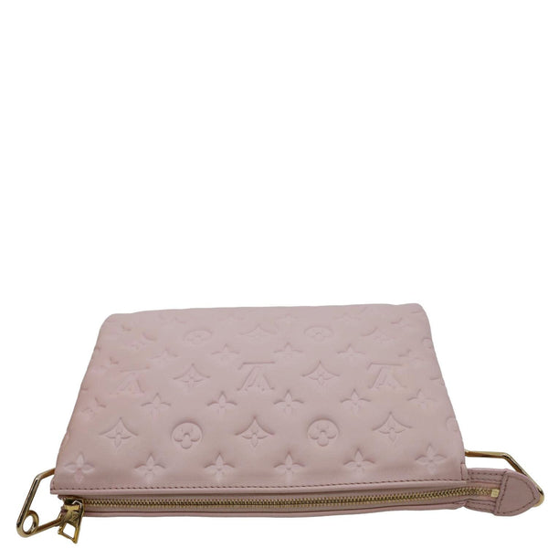 LOUIS VUITTON Coussin PM Monogram Embossed Leather Shoulder Bag Pink