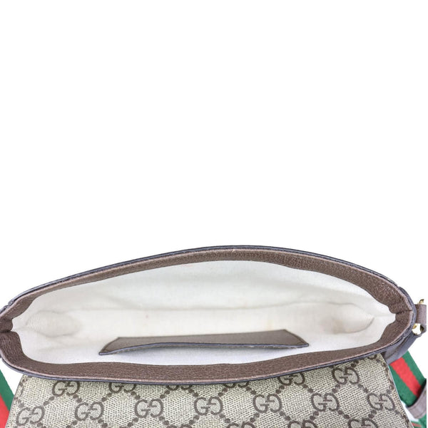GUCCI Ophidia Envelope GG Supreme Canvas Web Shoulder Bag Beige 764961