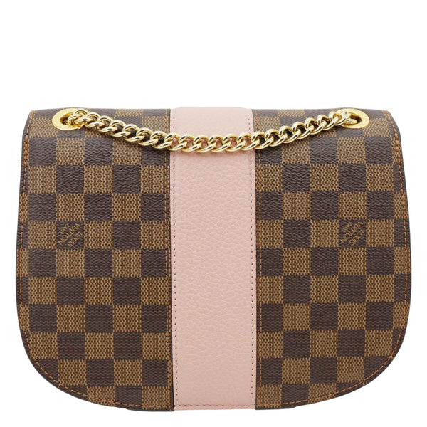 LOUIS VUITTON Wight Damier Ebene Shoulder Bag Rose Ballerine