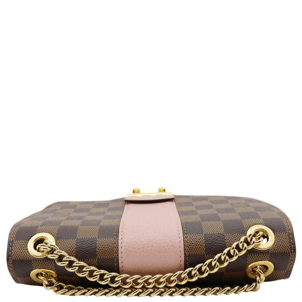 LOUIS VUITTON Wight Damier Ebene Shoulder Bag Rose Ballerine