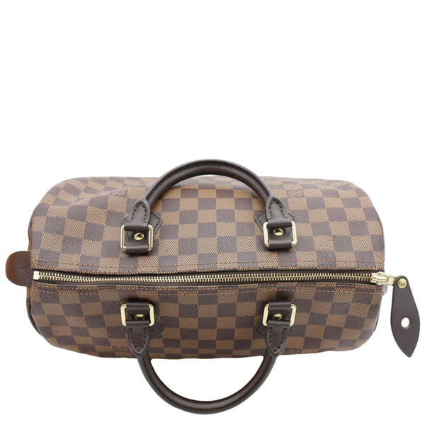 LOUIS VUITTON Speedy 30 Damier Ebene Satchel Bag Brown