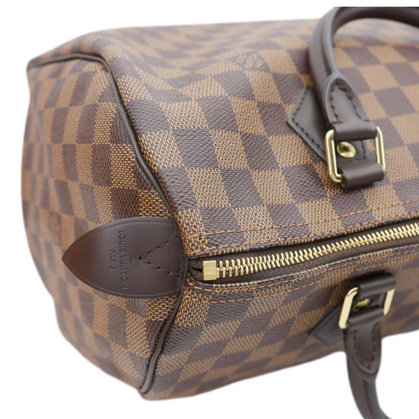 LOUIS VUITTON Speedy 30 Damier Ebene Satchel Bag Brown