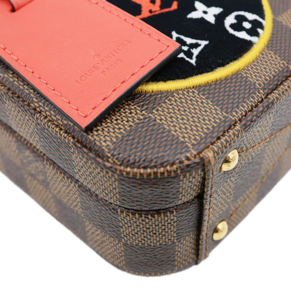 LOUIS VUITTON Stories Box Patches Damier Ebene Shoulder Bag Brown