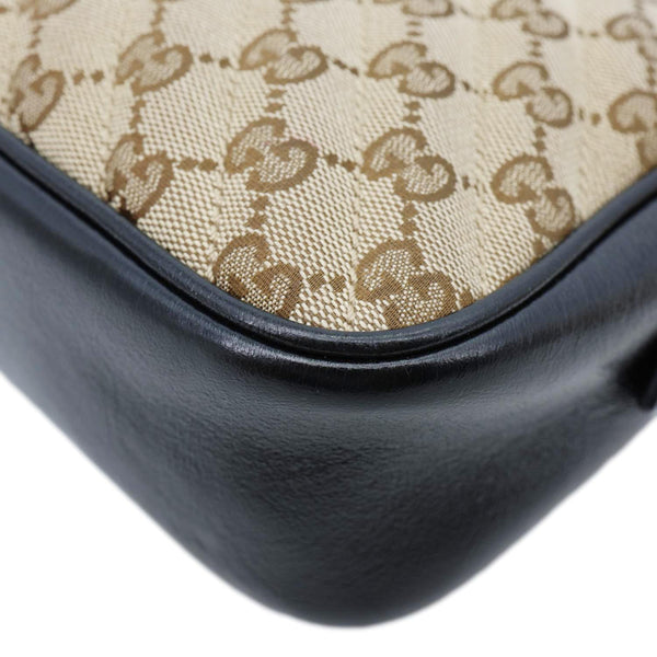 GUCCI Marmont Small Monogram Canvas Crossbody Camera Bag Beige 447632