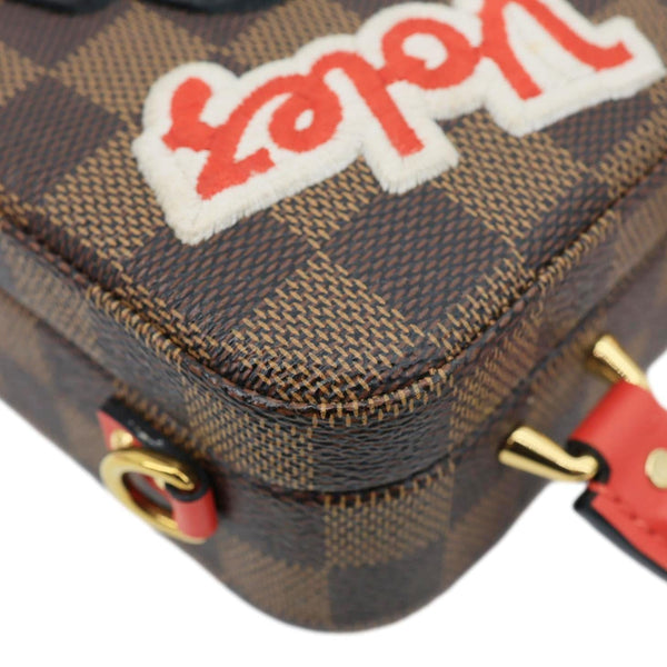 LOUIS VUITTON Stories Box Patches Damier Ebene Shoulder Bag Brown