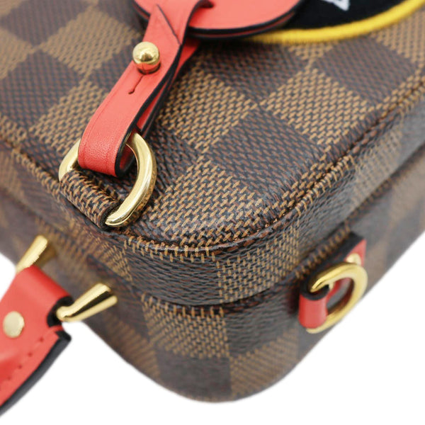 LOUIS VUITTON Stories Box Patches Damier Ebene Shoulder Bag Brown