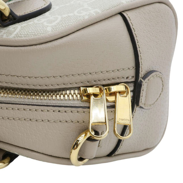 GUCCI Ophidia GG Supreme Canvas Top Handle Crossbody Bag Off White 724606