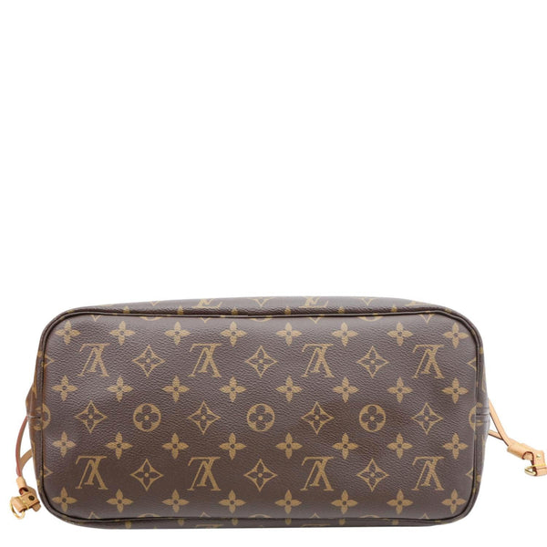 LOUIS VUITTON Neverfull MM Monogram Canvas Tote Bag Brown