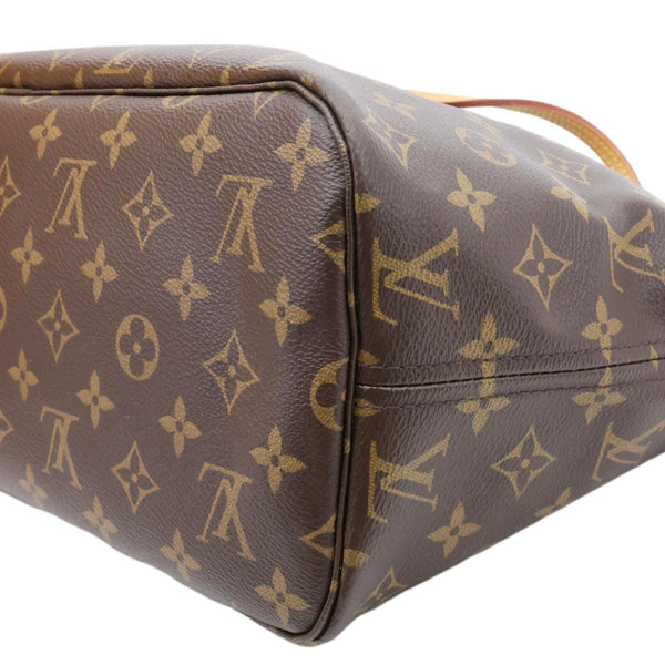 LOUIS VUITTON Neverfull MM Monogram Canvas Tote Bag Brown