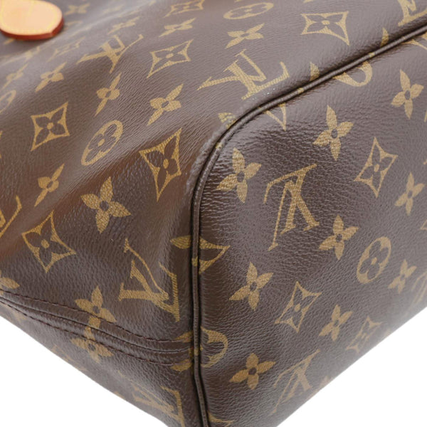 LOUIS VUITTON Neverfull MM Monogram Canvas Tote Bag Brown