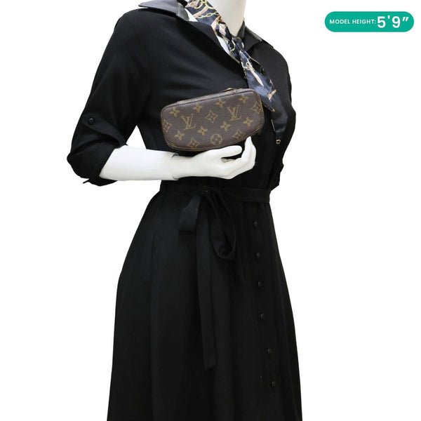 LOUIS VUITTON Monte Carlo Monogram Canvas Jewelry Case Brown