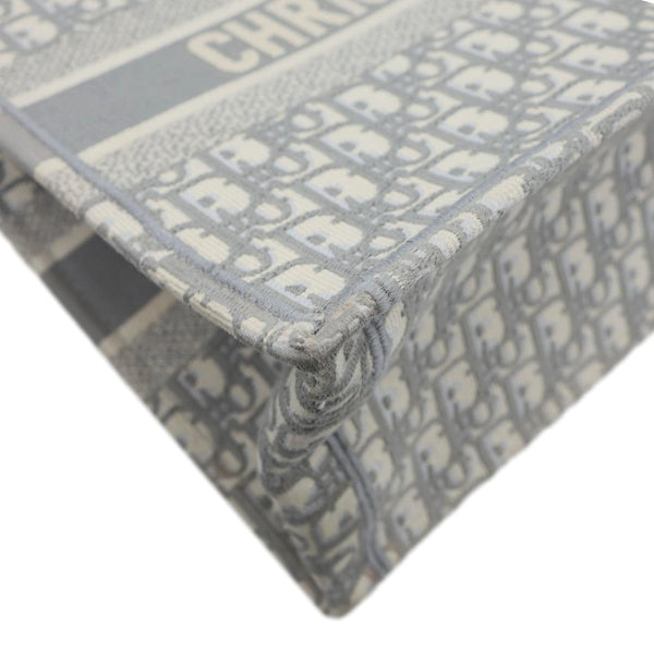 CHRISTIAN DIOR Book Medium Oblique Canvas Tote Bag Grey
