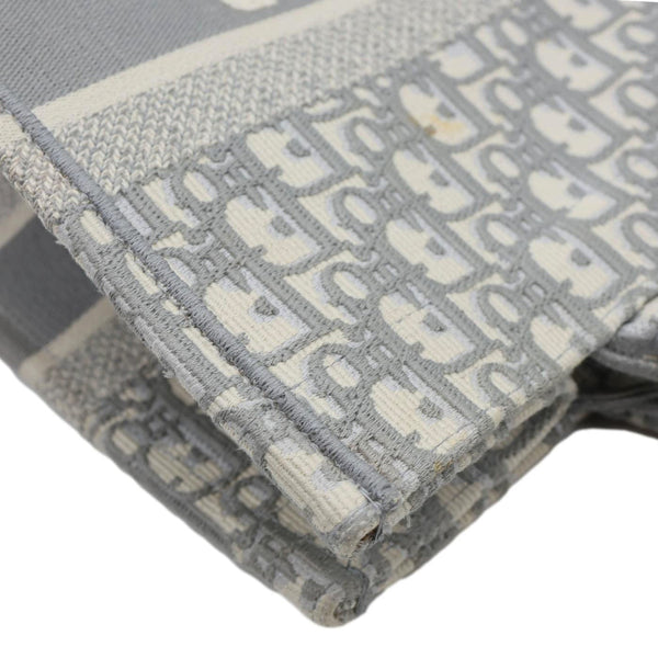 CHRISTIAN DIOR Book Medium Oblique Canvas Tote Bag Grey