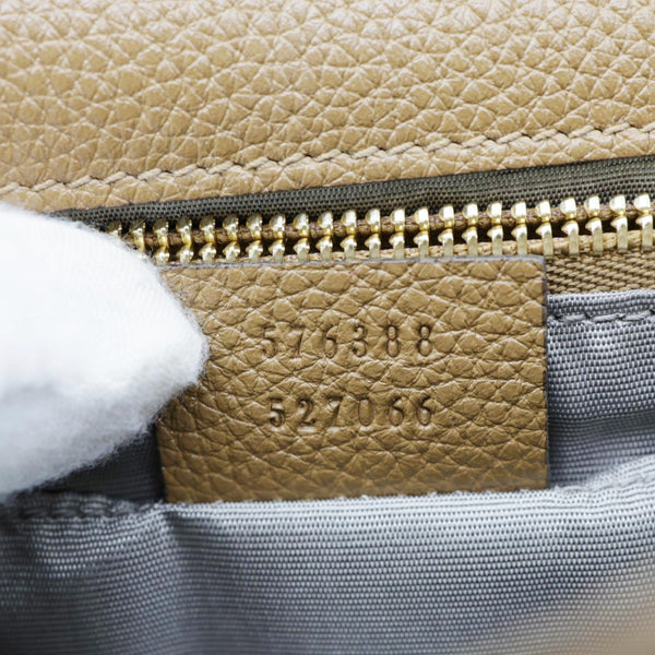 GUCCI Zumi Flap Small Grainy Leather Shoulder Bag Brown 576388