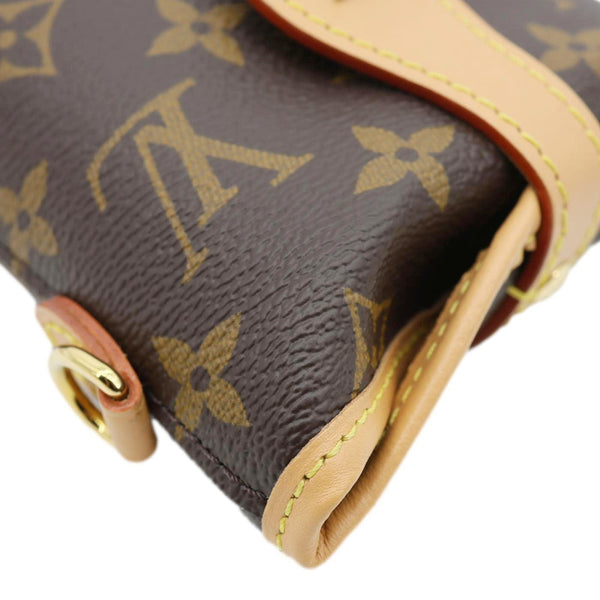 LOUIS VUITTON Fold Me Pouch Monogram Canvas Shoulder Bag Brown