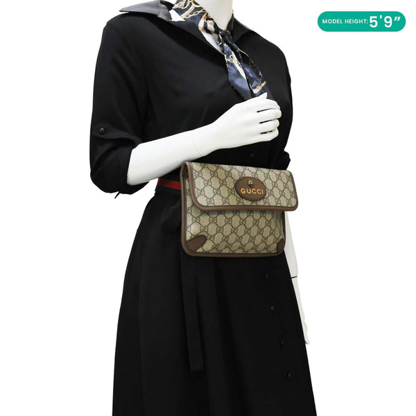 GUCCI Neo Vintage GG Supreme Canvas Waist Bag Beige 493930