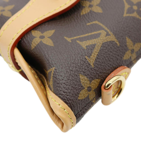 LOUIS VUITTON Fold Me Pouch Monogram Canvas Shoulder Bag Brown