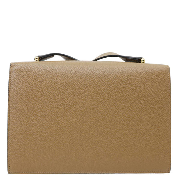 GUCCI Zumi Flap Small Grainy Leather Shoulder Bag Brown 576388