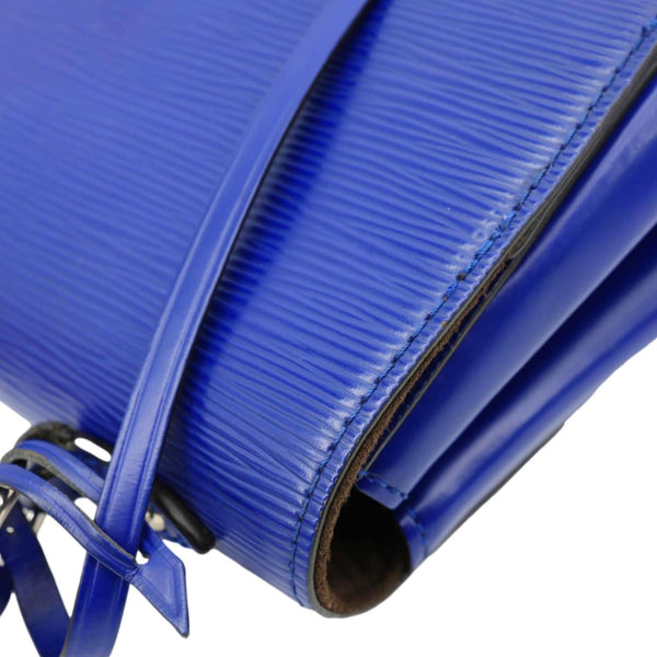 LOUIS VUITTON Cluny MM Epi Leather Top Handle Crossbody Bag Blue