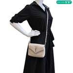 YVES SAINT LAURENT Loulou Toy Quilted Leather Crossbody Bag Pink