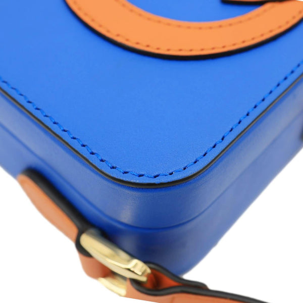 GUCCI Interlocking G Eclipse Leather Crossbody Bag Blue 658230