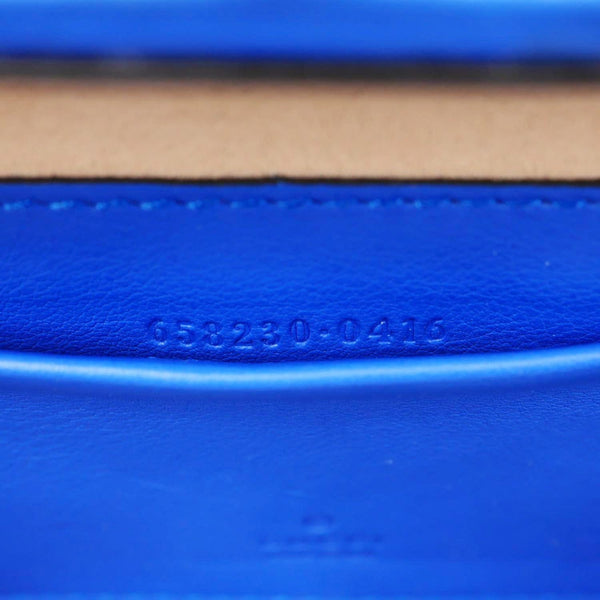 GUCCI Interlocking G Eclipse Leather Crossbody Bag Blue 658230